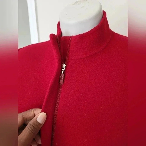 CARLISLE Wool/Angora Blend Full Double Zipper Red Jacket/ Blazer(2) - Picture 5 of 11